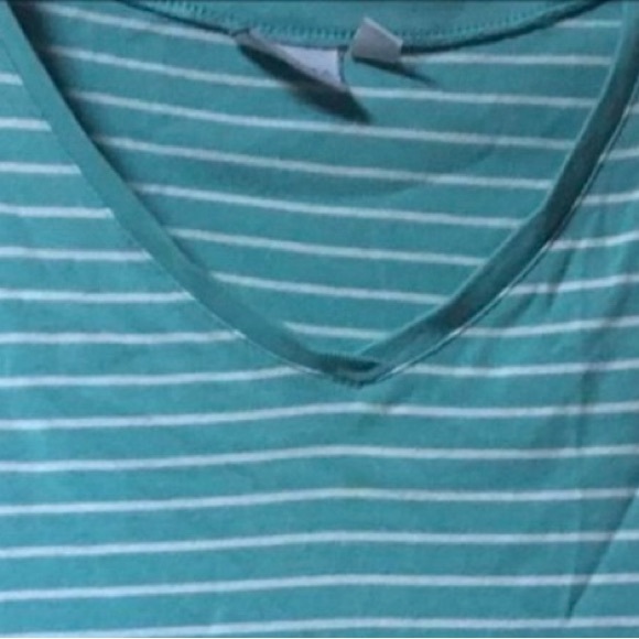 Sonoma ~ Vintage ~ Women’s ~ Top ~  Large ~ Blouse ~ Green & White ~ Striped - Picture 4 of 16